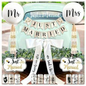 20 Pcs - Just Married Car Decorations I